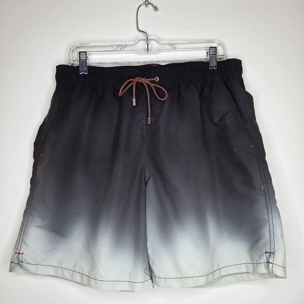 Bugatchi Size XL in Charcoal and Light Gray Swim Trunks